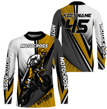 Load image into Gallery viewer, Personalized Motocross Jersey UPF 30+, Dirt Bike Motorcycle Off-Road Racing Long Sleeves - Yellow| NMS269