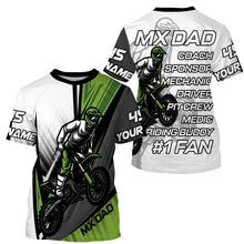 Load image into Gallery viewer, MX Dad Riding Jersey UV Personalized Biker Dad Shirt Motocross Racing Father's Day Gift for Dad Rider| NMS514