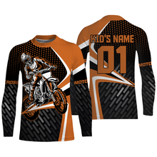 Load image into Gallery viewer, Adult&amp;Kid custom orange Motocross jersey UV protective dirt bike MX racing off-road motorcycle| NMS905