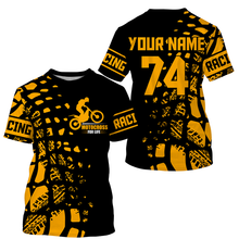 Load image into Gallery viewer, Kid&amp;adult custom Motocross jersey UPF30+ MX Racing for Life orange dirt bike motorcycle racewear| NMS935