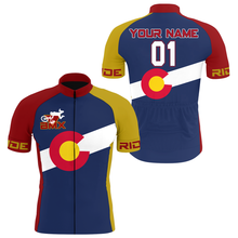 Load image into Gallery viewer, CO Flag Colorado BMX Men&amp;Women Cycling Jersey Custom Cyclist Shirt Bicycle Riders Cross Country Biking| NMS798