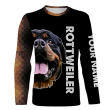 Load image into Gallery viewer, Love Rottweiler Personalized Hoodie Long Sleeve| Custom Rottweiler Shirt for Rottweiler Lover Dog Dad Dog Mom| JTSD265
