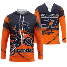 Load image into Gallery viewer, Custom orange Motocross jersey for kid men women UPF30+ dirt bike extreme freestyle motorcycle PDT03