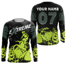 Load image into Gallery viewer, Custom MX Jersey Kid Men Women UPF30+ Green Dirt Bike Off-Road Shirt Motocross Motorcycle Riding PDT597