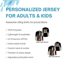 Load image into Gallery viewer, American Personalized Motocross Jersey UPF30+ MX Racing Shirt Dirt Bike Patriotic Off-road NMS1189