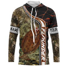 Load image into Gallery viewer, Flounder fishing custom name with ChipteeAmz's art UV protection shirts AT020