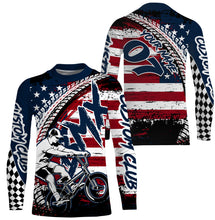 Load image into Gallery viewer, Personalized American adult kid BMX jersey UPF30+ Patriotic cycling shirt stunt riding racewear| SLC13