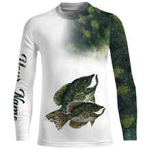 Load image into Gallery viewer, Crappie fishing ChipteeAmz's art custom name UV protection shirts with funny Crappie fish art AT031
