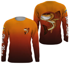 Load image into Gallery viewer, Redfish fishing custom name with angry Redfish ChipteeAmz's art UV protection shirts AT005