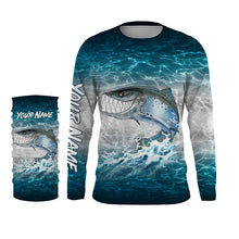 Load image into Gallery viewer, Salmon fishing water camo custom name with funny Salmon ChipteeAmz's art UV protection shirts AT028