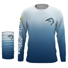 Load image into Gallery viewer, Salmon fishing custom name with funny Salmon ChipteeAmz's art UV protection shirts AT027