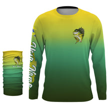 Load image into Gallery viewer, Largemouth Bass fishing custom name with angry bass ChipteeAmz's art UV protection shirts AT001