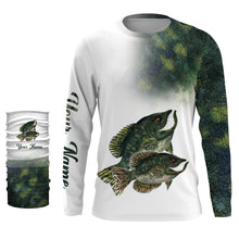 Load image into Gallery viewer, Crappie fishing ChipteeAmz's art custom name UV protection shirts with funny Crappie fish art AT031