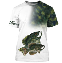 Load image into Gallery viewer, Crappie fishing ChipteeAmz's art custom name UV protection shirts with funny Crappie fish art AT031