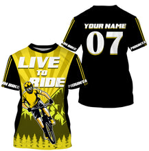 Load image into Gallery viewer, Cycling Jersey, Racing Cycling All Over Print Shirt, Live To Ride Shirt, Custom Mountain Biking Jersey| JTS428