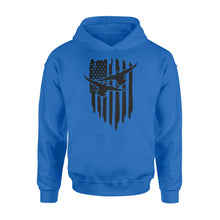 Load image into Gallery viewer, Duck Hunting American Flag Clothes, Shirt for Hunting NQS121- Standard Hoodie