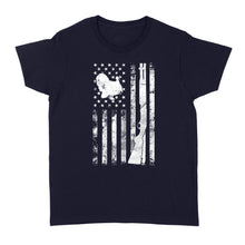 Load image into Gallery viewer, Hunting Shirt with American Flag, Shotgun Hunting Shirt, Turkey Hunting Shirt, Gifts for Hunters D05 NQS1338 - Standard Women's T-shirt