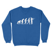 Load image into Gallery viewer, Hunting evolution, hunting gift for men sweatshirt TAD02