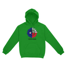 Load image into Gallery viewer, Texas flag sunflower customized name patriot Texas state flag Hoodie D03 NQS2495