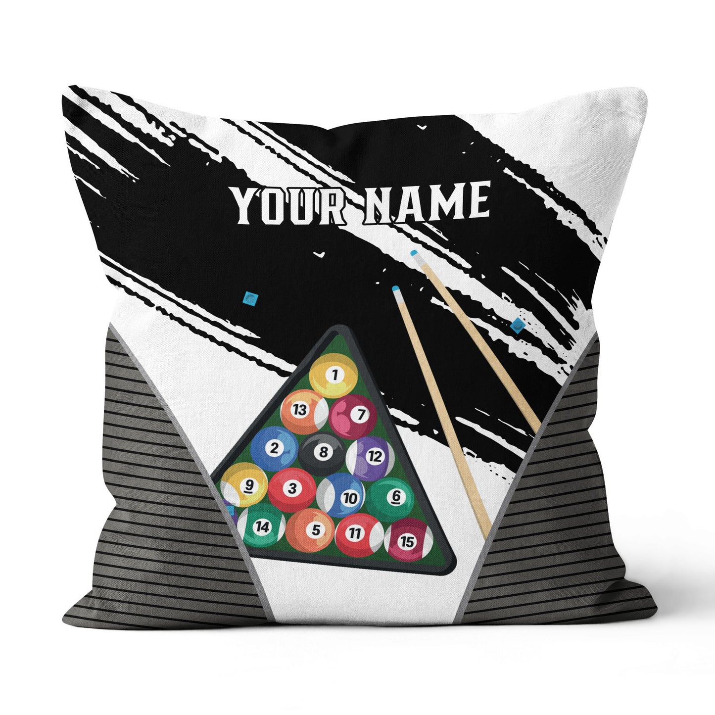 Personalized 3D Billiard Balls Pillow Custom 8 Ball Pillow Billiard Gift VHM0864