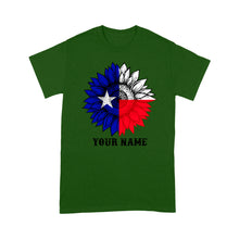 Load image into Gallery viewer, Texas flag sunflower customized name patriot Texas state flag D03 NQS2495 - T-shirt