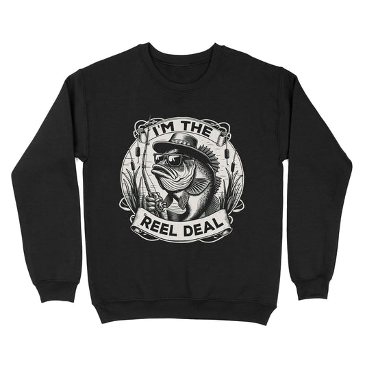 Sweatshirt - I'm the reel deal gift for fisherman A54
