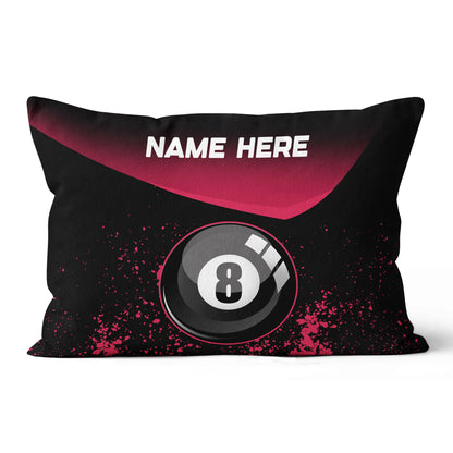 Personalized Red 8 Ball Billiard Throw Pillow Gifts For Billiard Players VHM0925